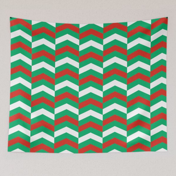 Item preview, White Green Red Bulgaria Tricolor Vertical Stripe Zigzag Line Triangle Heritage Eastern European Culture Pattern designed and sold by PenguinForests.