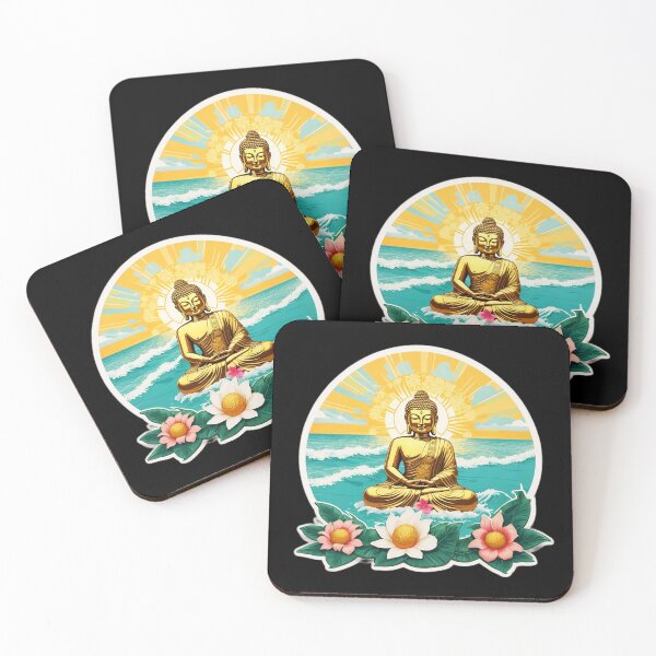 Item preview, Sunset Buddha on a Hawaiian Beach with Ocean Waves designed and sold by NautiChic.