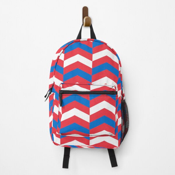 Item preview, White Blue Red Russia Tricolor Vertical Stripe Zigzag Triangle Russian Language Geometric Striking Siberian Landscapes Pattern designed and sold by PenguinForests.