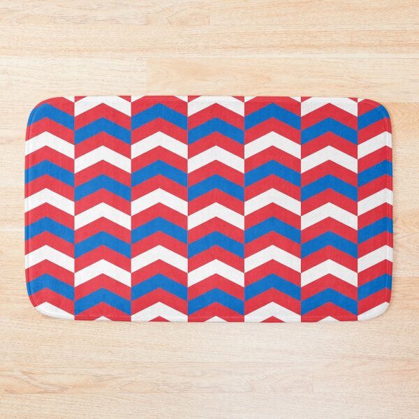 Item preview, White Blue Red Russia Tricolor Vertical Stripe Zigzag Triangle Russian Language Geometric Striking Siberian Landscapes Pattern designed and sold by PenguinForests.