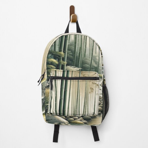 Item preview, Tranquil Japandi Landscape V - Bamboo and Water designed and sold by Nicholson Street Creative.