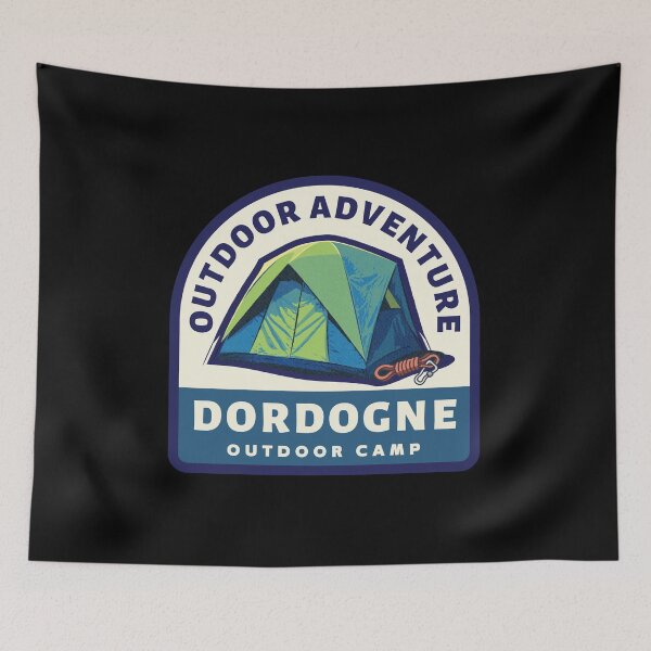 Item preview, Dordogne Outdoor Camp Adventure Retro Outdoors design designed and sold by RetroDesignsNW.