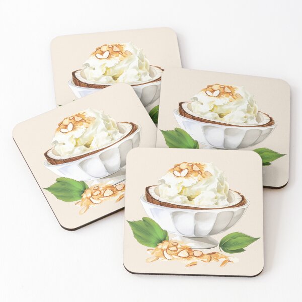 Item preview, Creamy Coconut Ice Cream Dessert With Toasted Peanuts designed and sold by Alicia Chee.