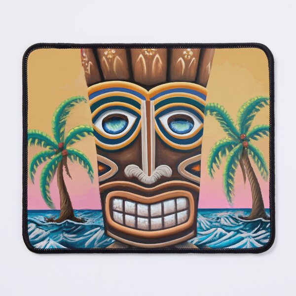 Item preview, Mid Century Hawaiian Tiki Face Art designed and sold by Tamas Das.