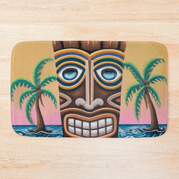 Item preview, Mid Century Hawaiian Tiki Face Art designed and sold by Tamas Das.