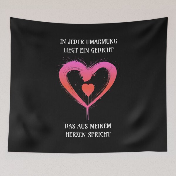 Item preview, In every hug there is a poem that speaks from my heart. Design with a meaningful saying in German designed and sold by Pflugart.