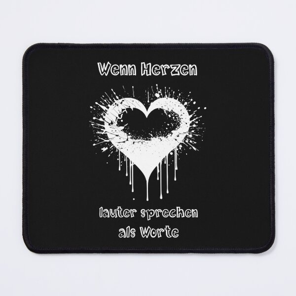 Item preview, When hearts speak louder than words. Design with a meaningful saying in German designed and sold by Pflugart.