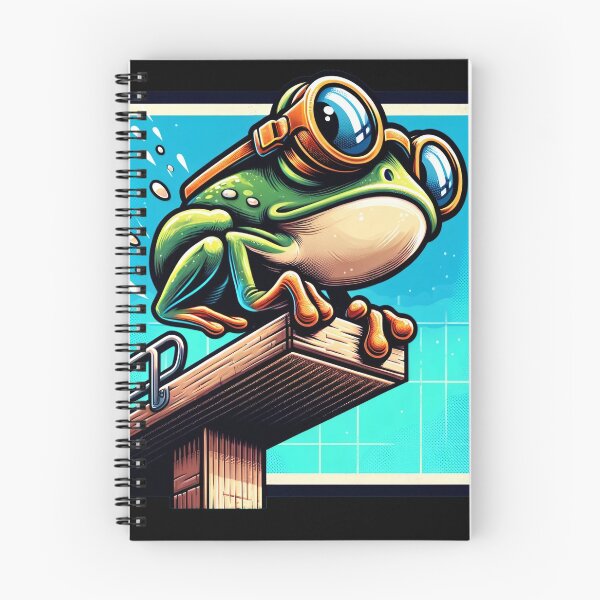 Item preview, Diving Frog Ready for Splashdown designed and sold by Zwembad Vergelijker.