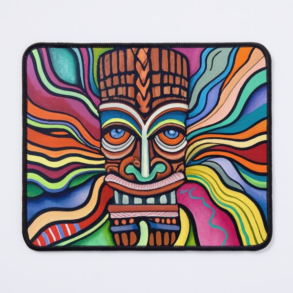 Item preview, Mid Century Tiki Elegance Hawaiian Mask Art designed and sold by Tamas Das.