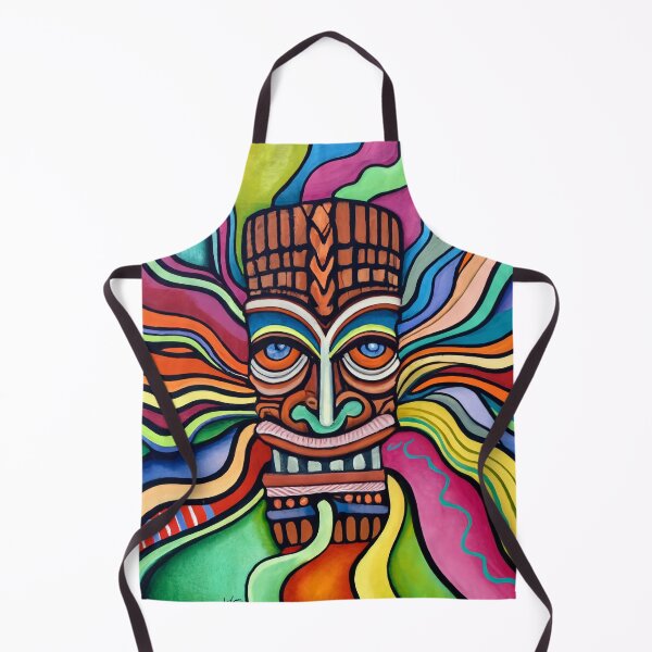 Item preview, Mid Century Tiki Elegance Hawaiian Mask Art designed and sold by Tamas Das.