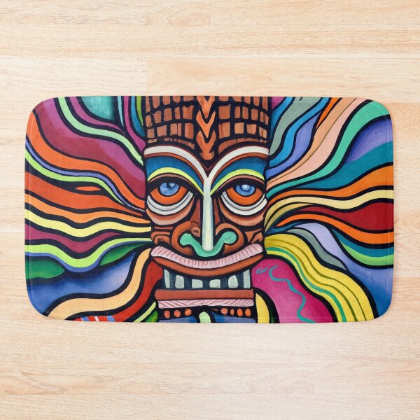 Item preview, Mid Century Tiki Elegance Hawaiian Mask Art designed and sold by Tamas Das.