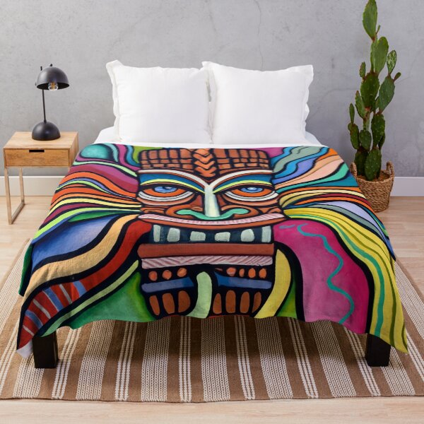Item preview, Mid Century Tiki Elegance Hawaiian Mask Art designed and sold by Tamas Das.
