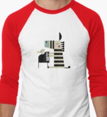 Musik Zebra Baseballshirt für Männer