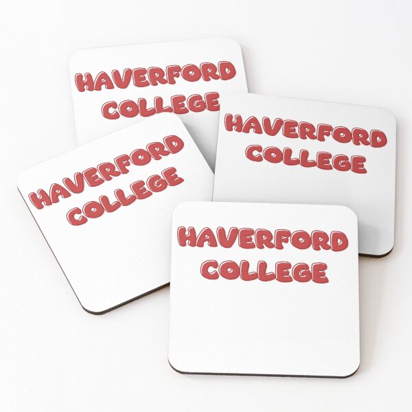 Item preview, haverford college sticker (red bubble letters) designed and sold by smellbellart3.