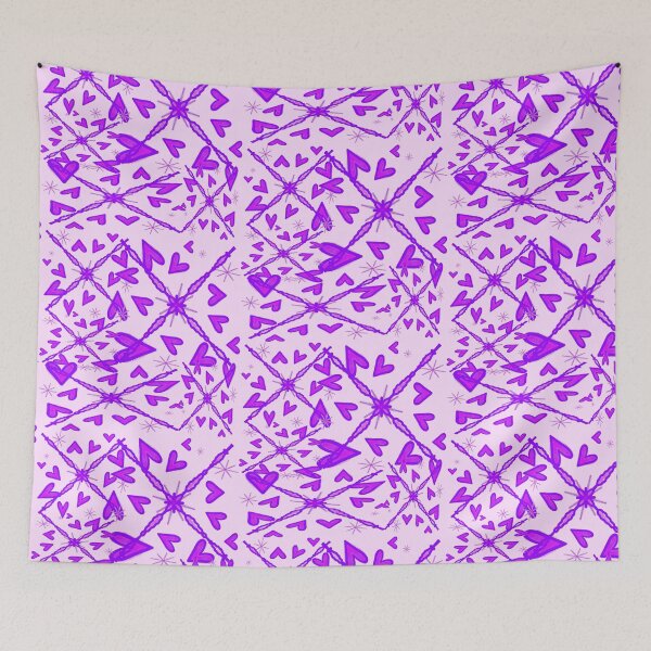 Item preview, Purple Hearts Pattern - Hand-drawn designed and sold by Victoria Rose.