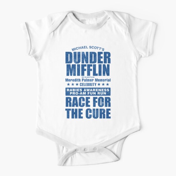 Dunder Mifflin Rabies Awareness Race for the Cure Short Sleeve Baby One-Piece