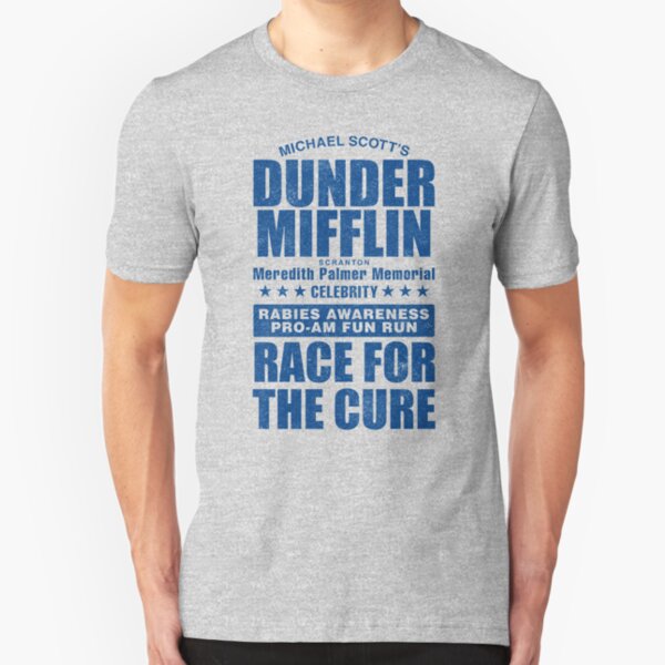 Dunder Mifflin Rabies Awareness Race for the Cure Slim Fit T-Shirt