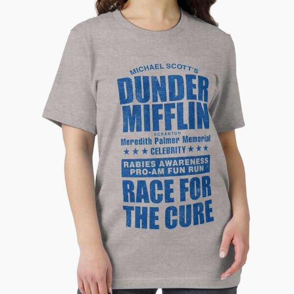 Vista previa del artículo con la obra «Dunder Mifflin Carrera de concientización sobre la rabia para la curación», diseñado y vendido por huckblade.
