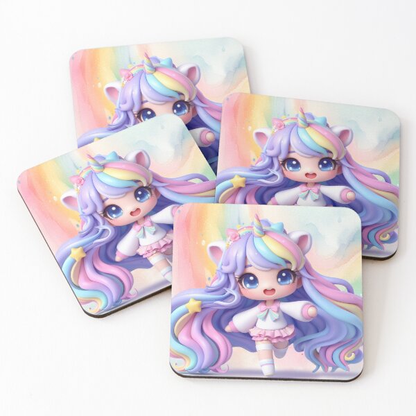 Item preview, Cute 3d figure of a rainbow girl designed and sold by hellolen.