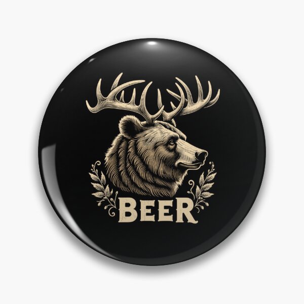 Artikelvorschau, Bier lustiger Vintage-Design-Bär mit Hirschgeweih für Trinker entworfen und verkauft von taaddison50.