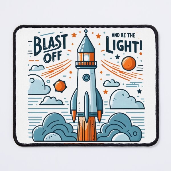Item preview, Blast Off and Be the Light! designed and sold by Dungeon-Depot.