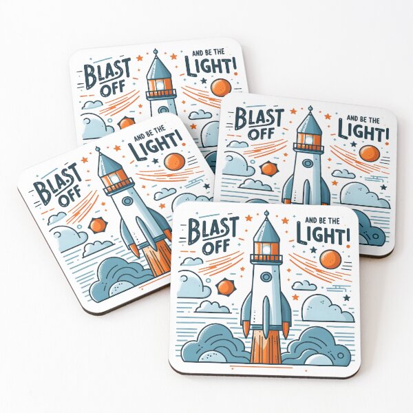 Item preview, Blast Off and Be the Light! designed and sold by Dungeon-Depot.