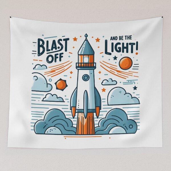 Item preview, Blast Off and Be the Light! designed and sold by Dungeon-Depot.