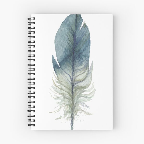 Artikelvorschau, Boho Chic Aquarell blaue Feder entworfen und verkauft von Citronelladesig.