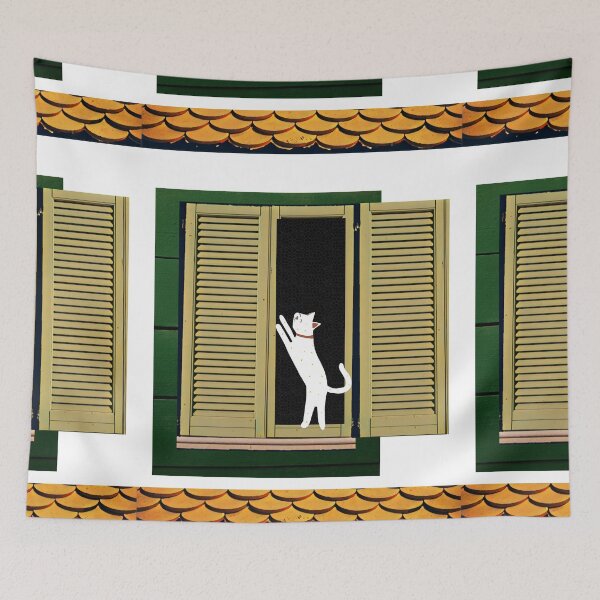 Item preview, Cat by the window  designed and sold by SkyisBright.