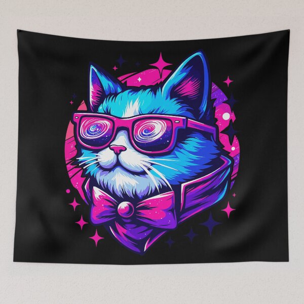 Item preview, Trendy Kawaii Cosmic Cat in Stars designed and sold by TomFrontierArt.