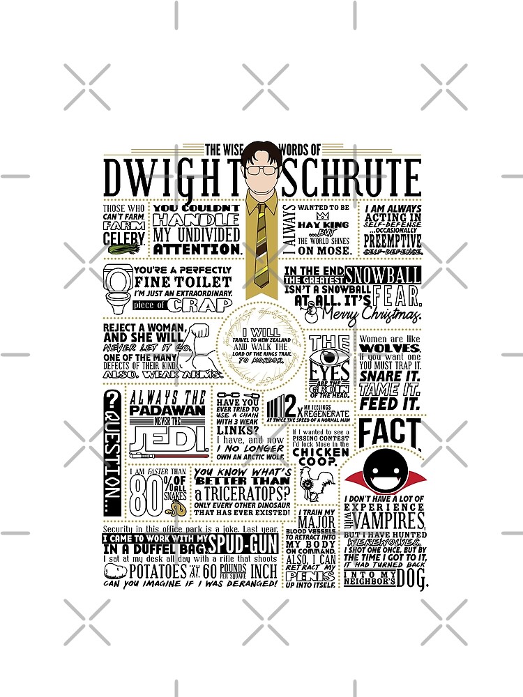 The Wise Words of Dwight Schrute (Light Tee) by huckblade