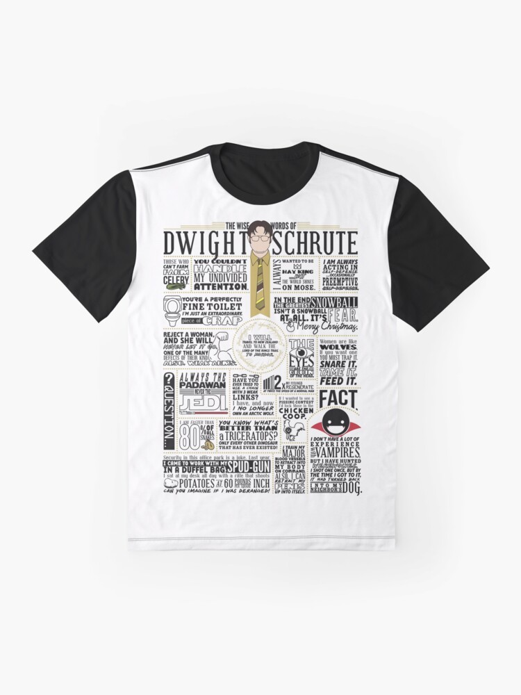 Alternate view of The Wise Words of Dwight Schrute (Light Tee) Graphic T-Shirt