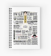 The Wise Words of Dwight Schrute (Light Tee) Spiral Notebook