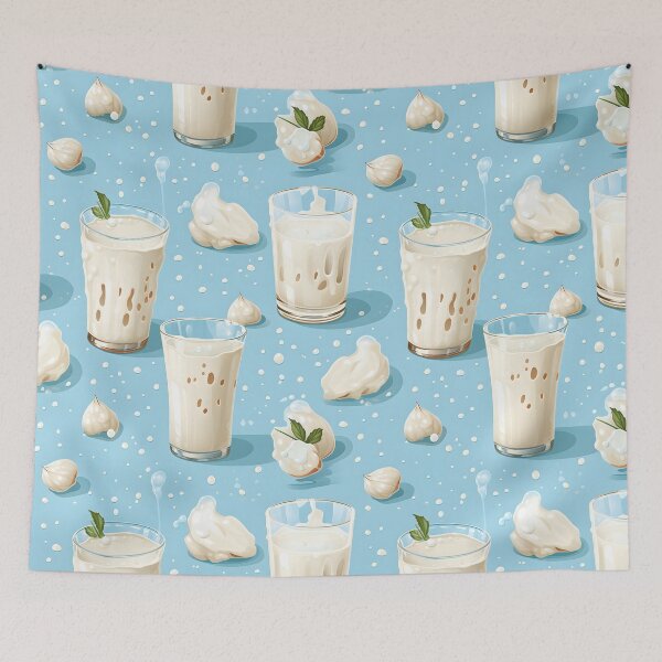 Item preview, Delicious Dairy Delight - Creamy Milk and Whipped Cream Pattern designed and sold by VoyteksDesigns.