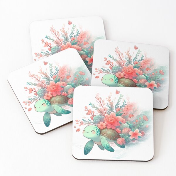 Item preview, Sea Turtle with Flower Blooms designed and sold by Emanuel Gabrielle.