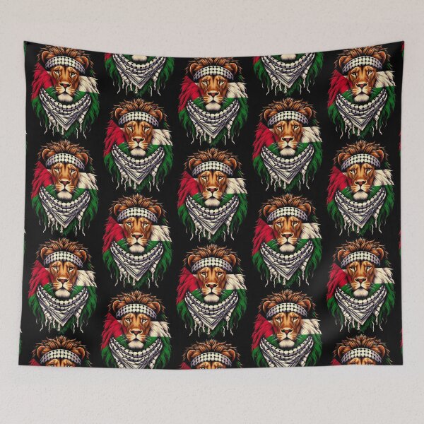 Item preview, lion Flag Of Palestine - Gift For Palestinian From Palestine, palestine lion , palestine keffiyeh ,  designed and sold by SayBlingGems.