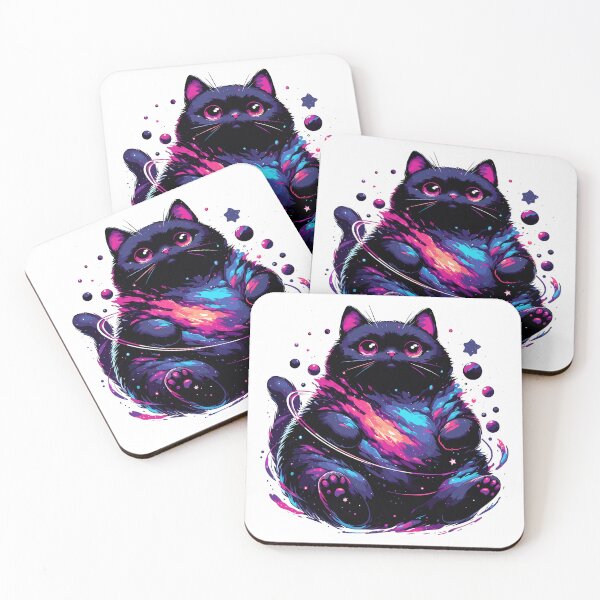 Item preview, Kawaii Cosmic Cat in Stars designed and sold by TomFrontierArt.