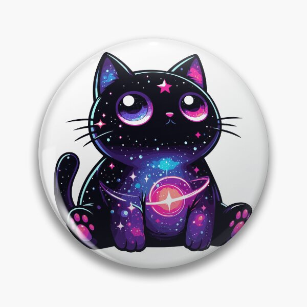 Item preview, Kawaii Cosmic Cat in Stars designed and sold by TomFrontierArt.