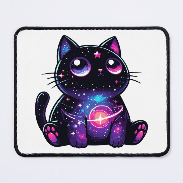 Item preview, Kawaii Cosmic Cat in Stars designed and sold by TomFrontierArt.