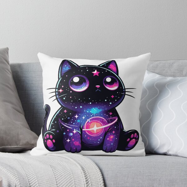 Item preview, Kawaii Cosmic Cat in Stars designed and sold by TomFrontierArt.