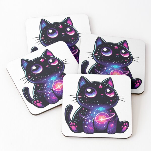 Item preview, Kawaii Cosmic Cat in Stars designed and sold by TomFrontierArt.