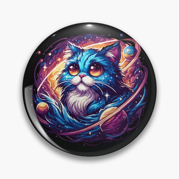 Item preview, Kawaii Colorful Cosmic Cat in Stars designed and sold by TomFrontierArt.