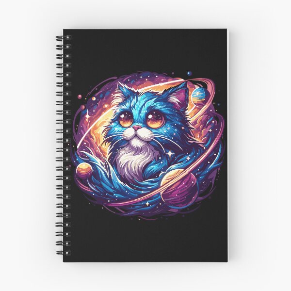 Item preview, Kawaii Colorful Cosmic Cat in Stars designed and sold by TomFrontierArt.