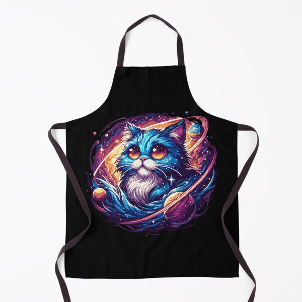 Item preview, Kawaii Colorful Cosmic Cat in Stars designed and sold by TomFrontierArt.