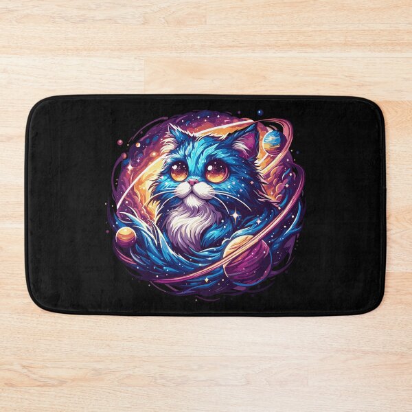 Item preview, Kawaii Colorful Cosmic Cat in Stars designed and sold by TomFrontierArt.