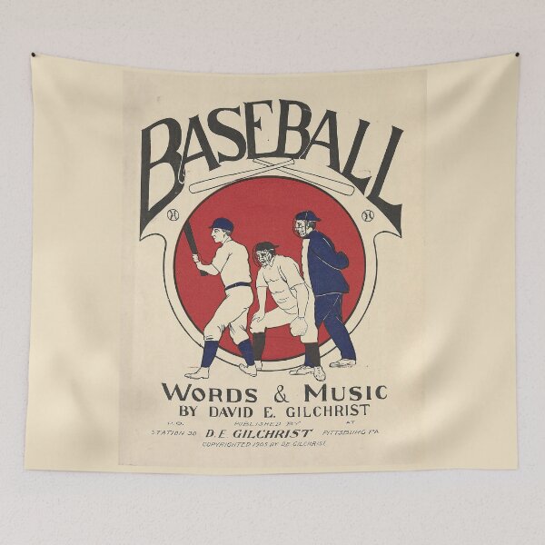 Item preview, Baseball. Vintage Baseball Sheet Music cover. (Restored). HIGH DEFINITION designed and sold by MINDTHECHERRY.