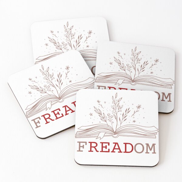 Item preview, fREADom read banned books, reading love, book lover designed and sold by BosskaDesign.