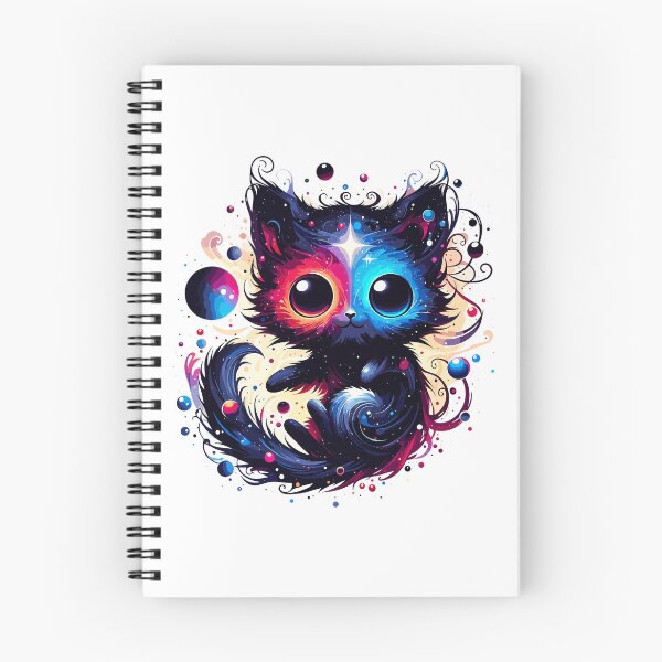 Item preview, Kawaii Colorful Cosmic Cat in Stars designed and sold by TomFrontierArt.