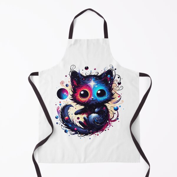 Item preview, Kawaii Colorful Cosmic Cat in Stars designed and sold by TomFrontierArt.