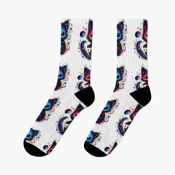 Item preview, Kawaii Colorful Cosmic Cat in Stars designed and sold by TomFrontierArt.